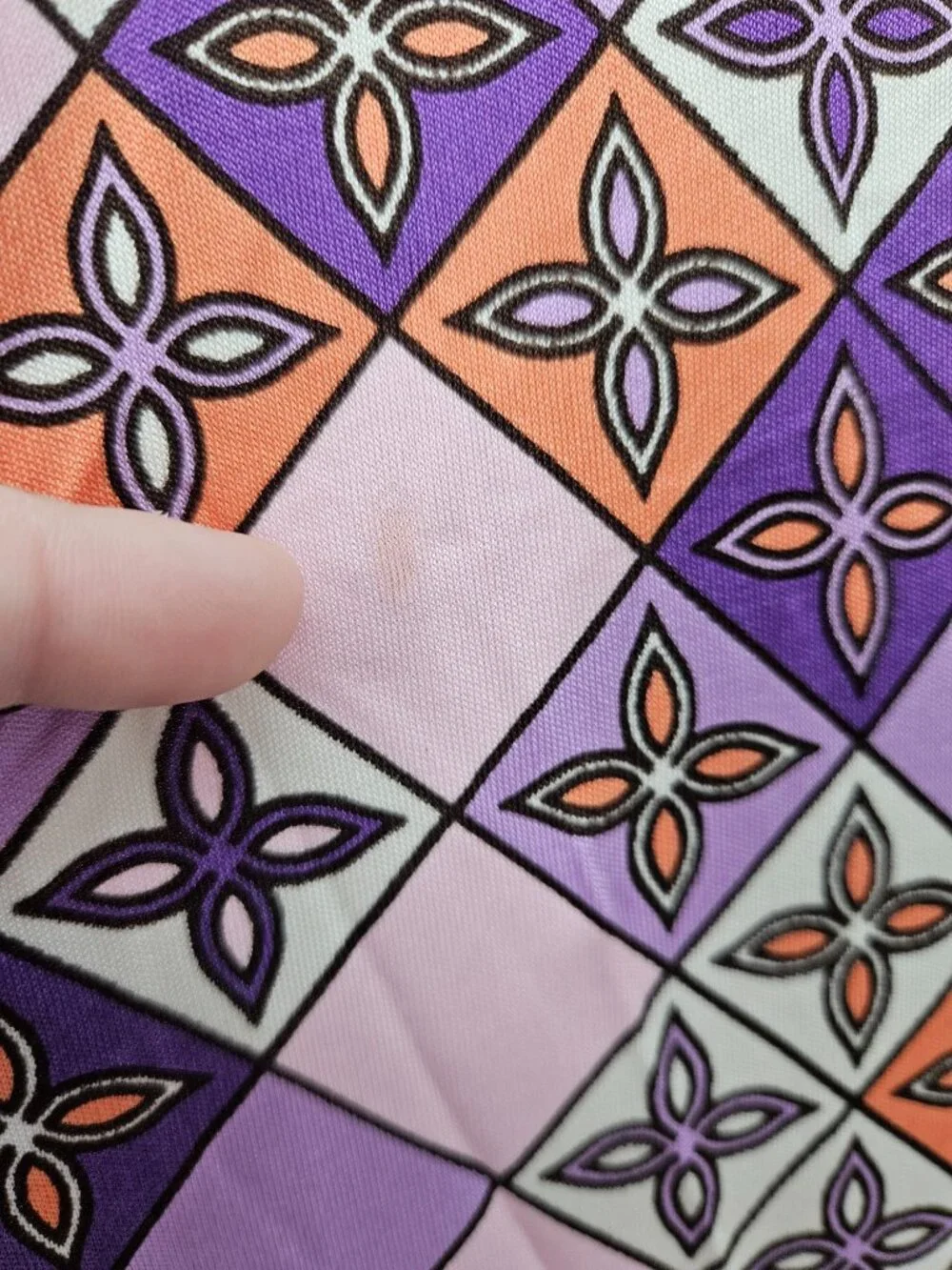 Tory Burch Geometric Silk Maxi Dress Purple Women's Size S Preppy Boho Summer